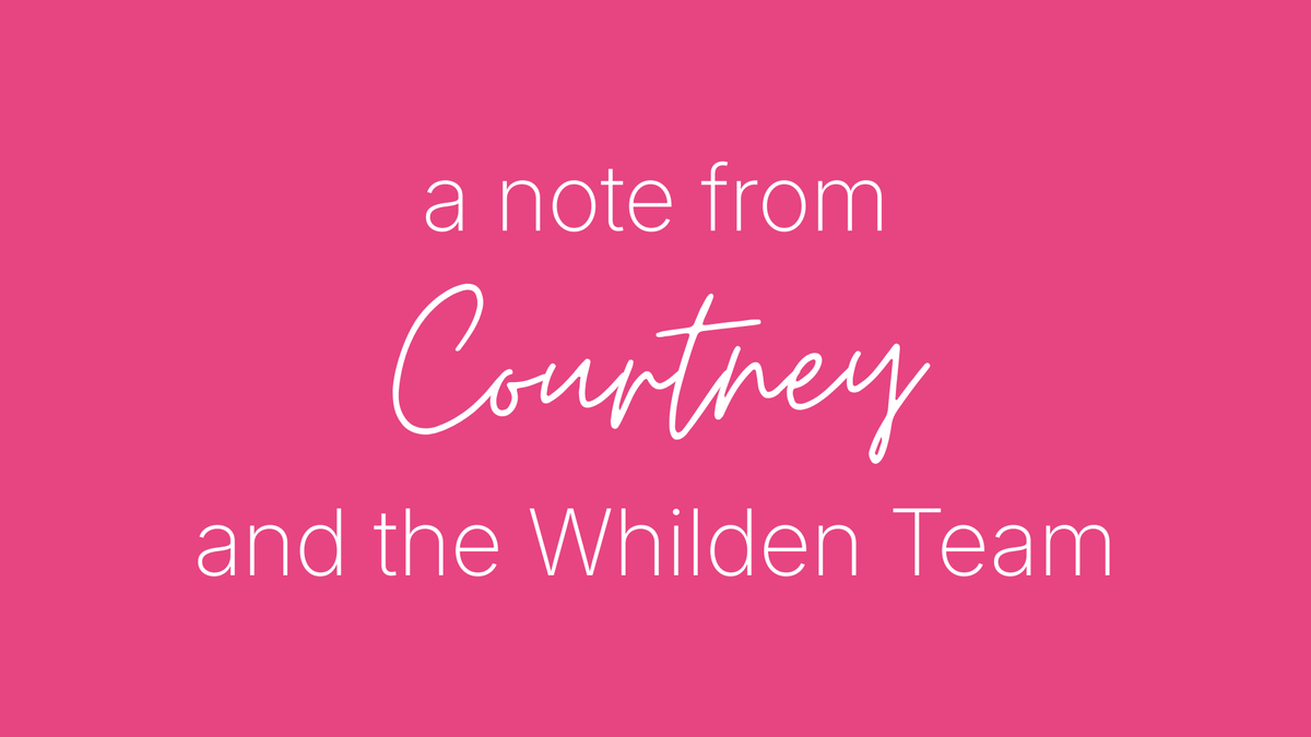 A Note from Courtney: We'll Be Back Soon