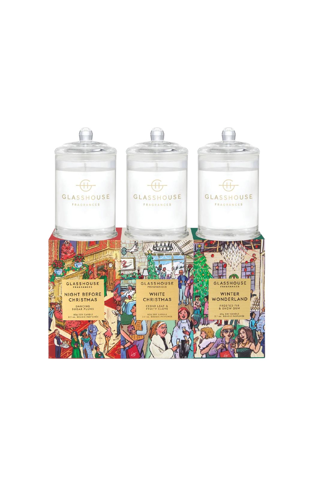GF 3x2.12 oz. Candle Trio - Christmas