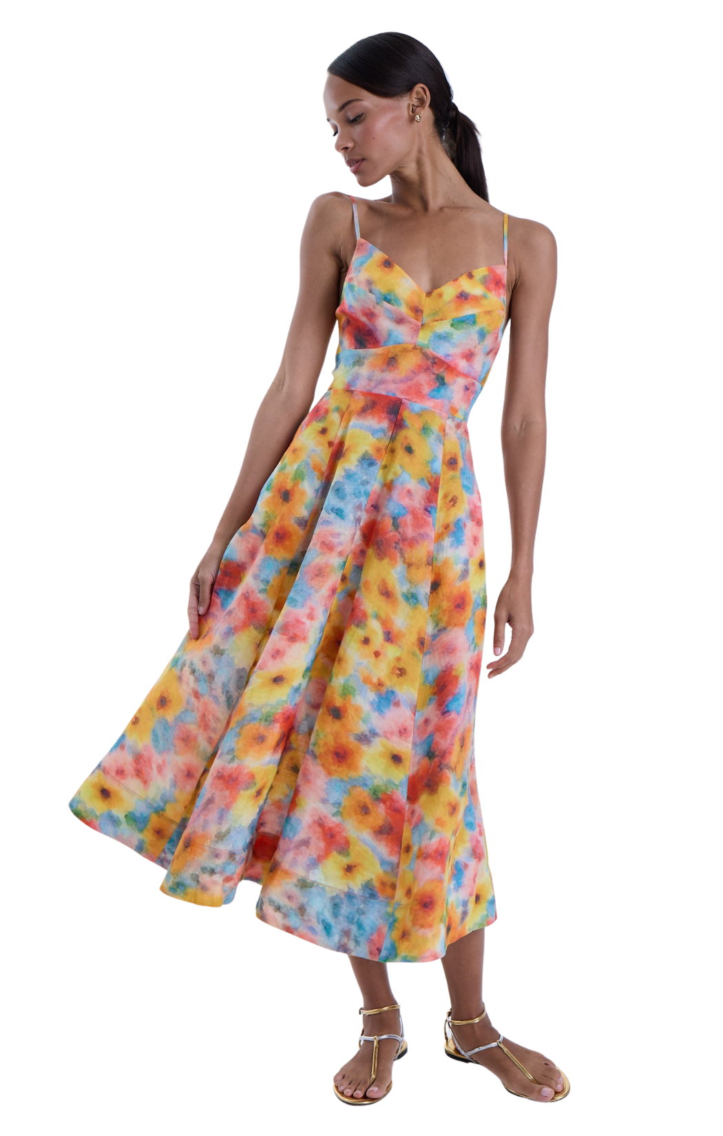 June Print Midi Dress