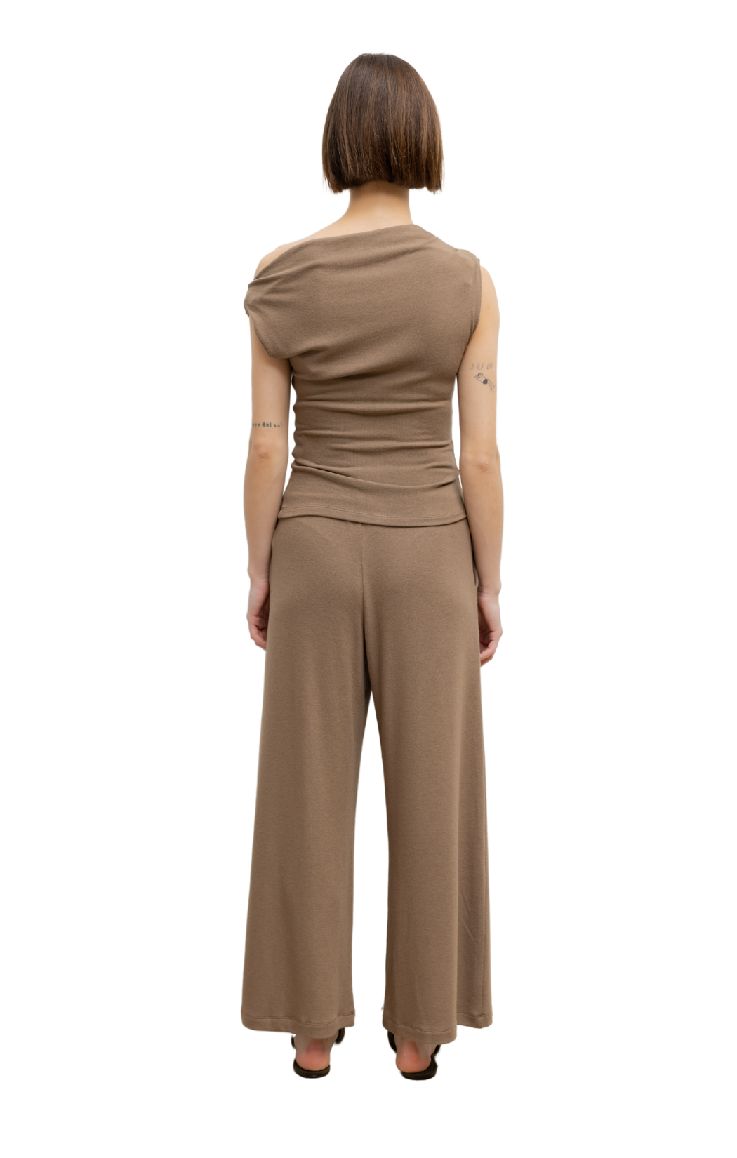 Lauren Ruched Asymmetrical Shoulder Top