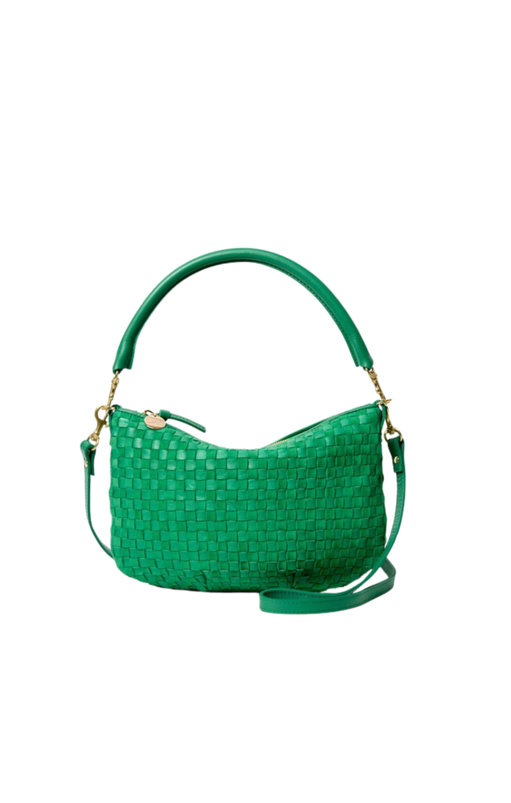 Petit Moyen Messenger - Leather & Suede Woven Checker