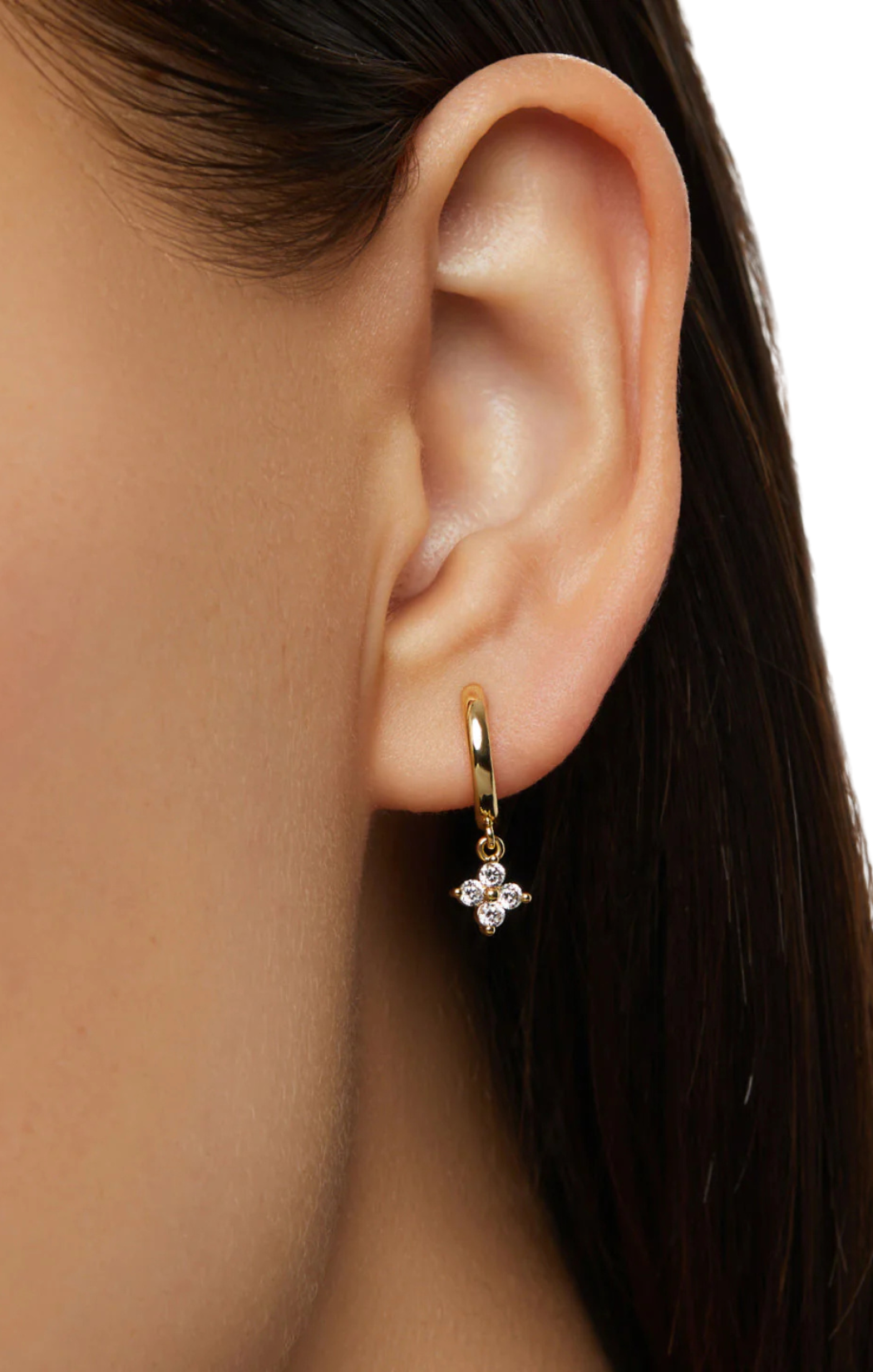 Angela Huggie Hoop Earrings