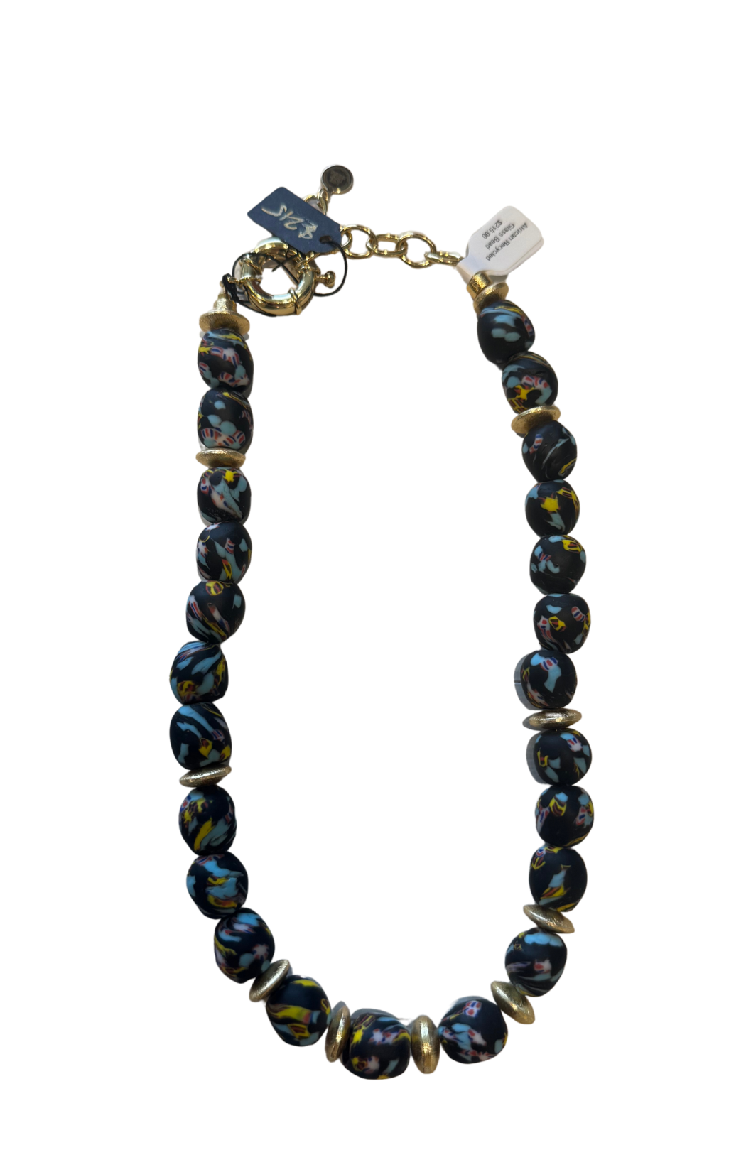 African Recycled Glass Bead Necklace