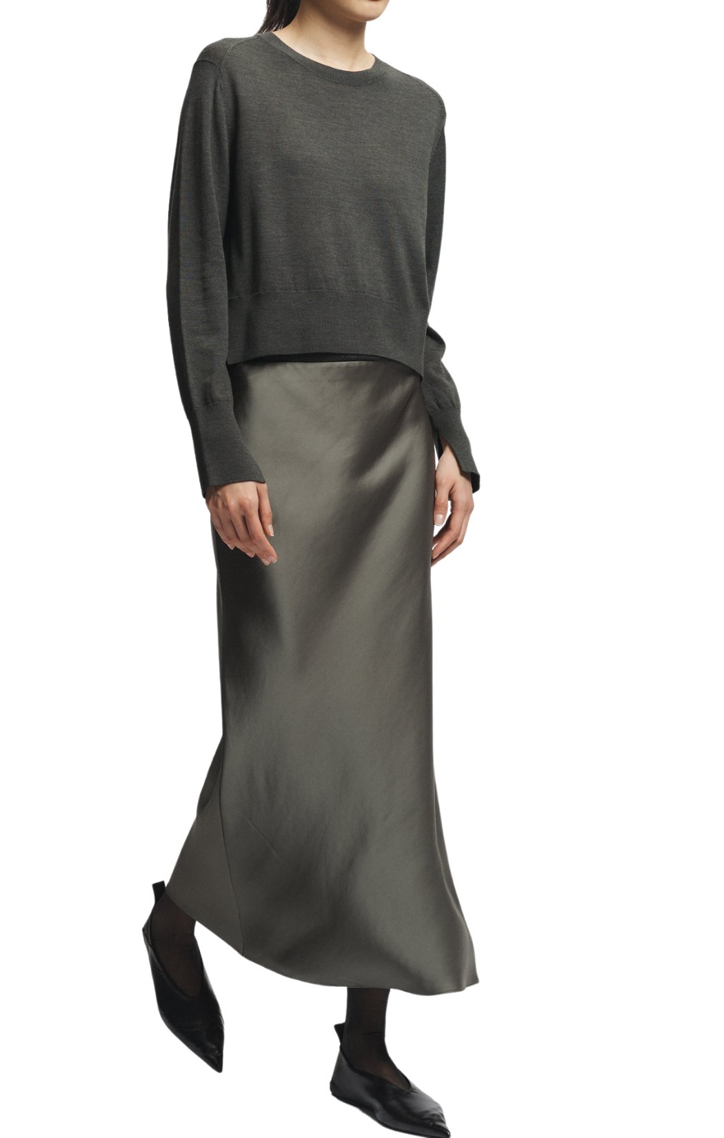 Talia Charmeuse Maxi Skirt