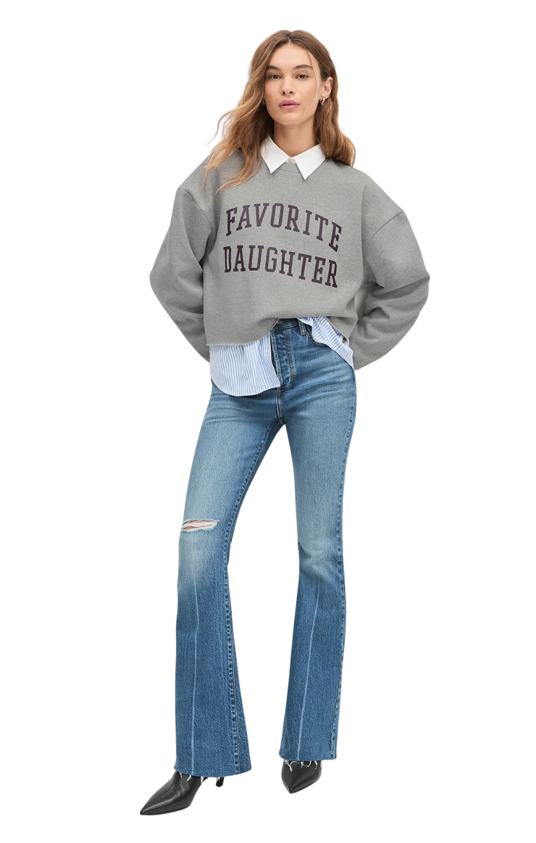 Cropped Collegiate Sweatshirt