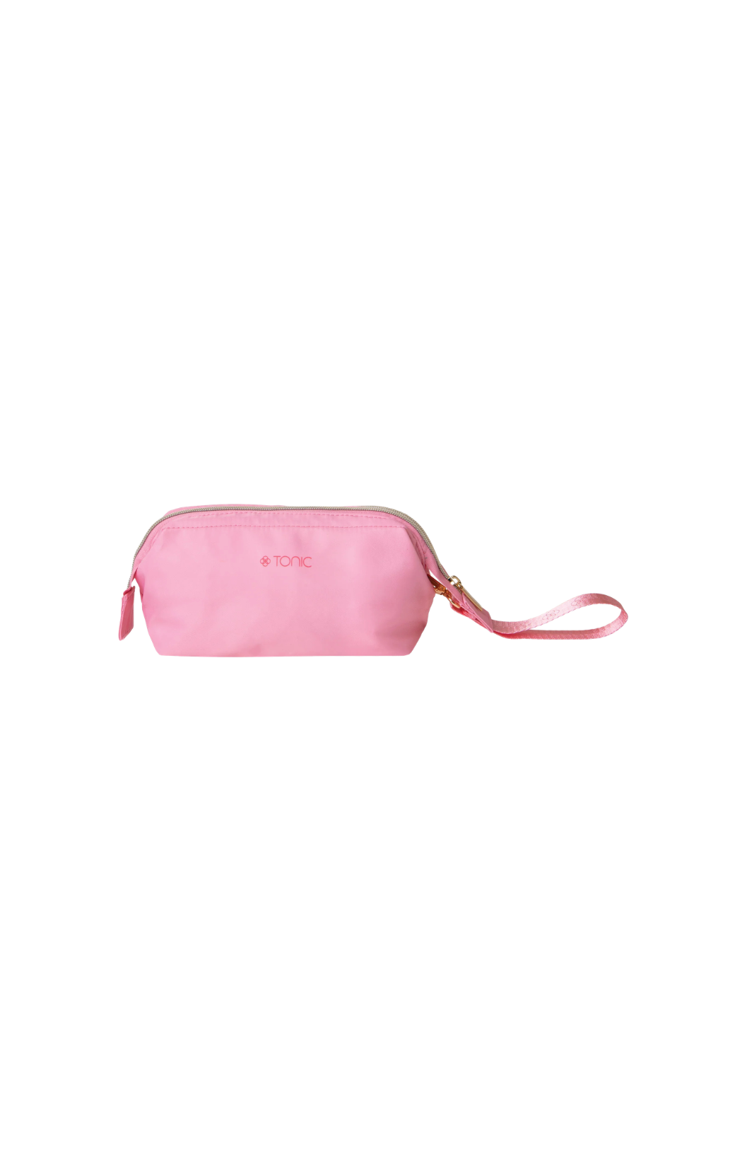 With a unique wire frame, this makeup bag remains open while you use your favourite cosmetics. With three handy pouch pockets inside, it's easy to stay organised. By tonic in pink.