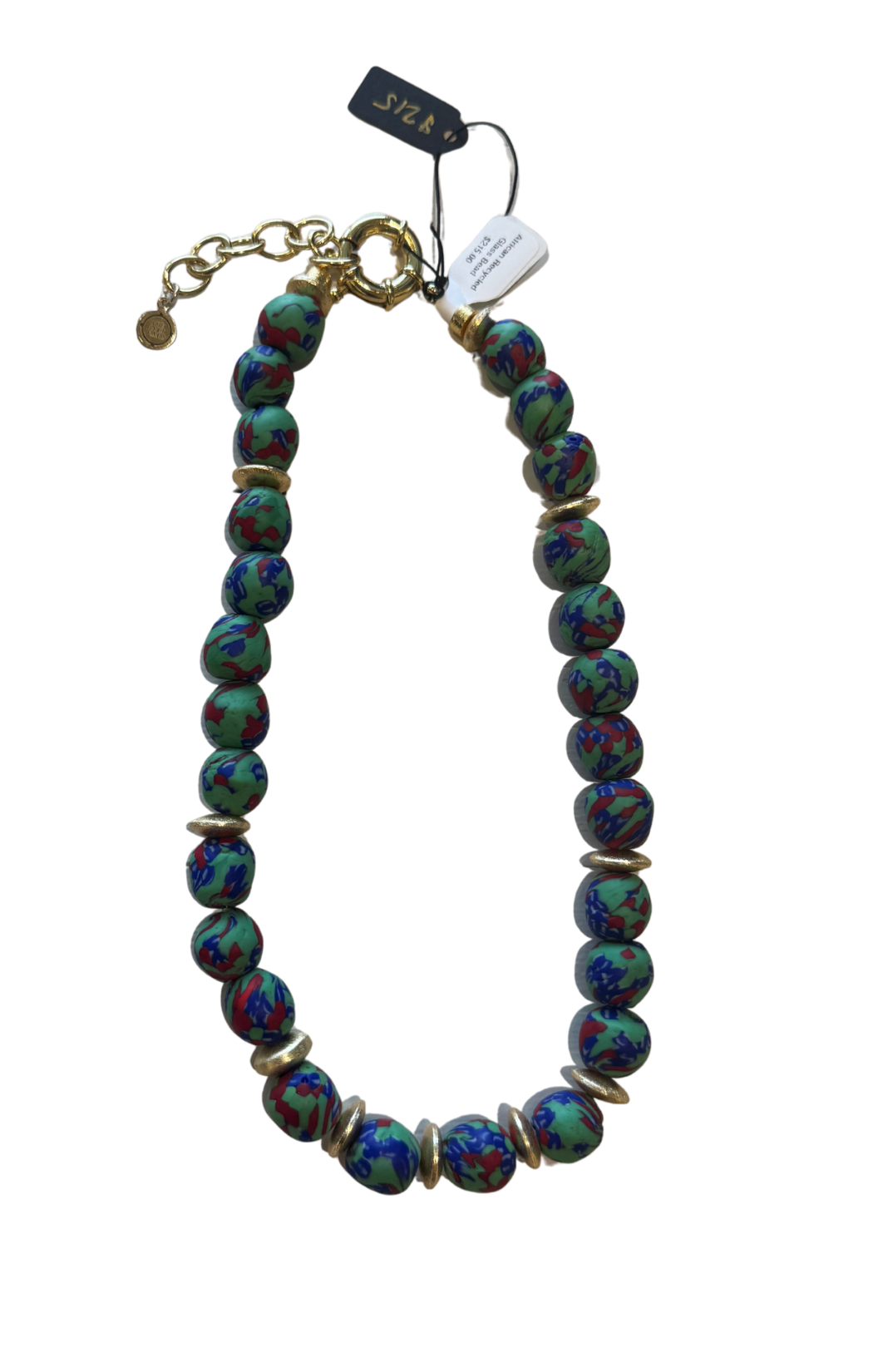 African Recycled Glass Bead Necklace