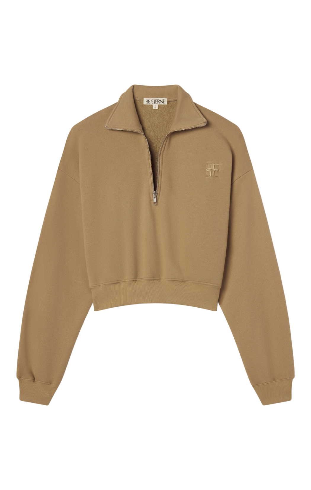 Cropped Half-Zip Sweatshirt