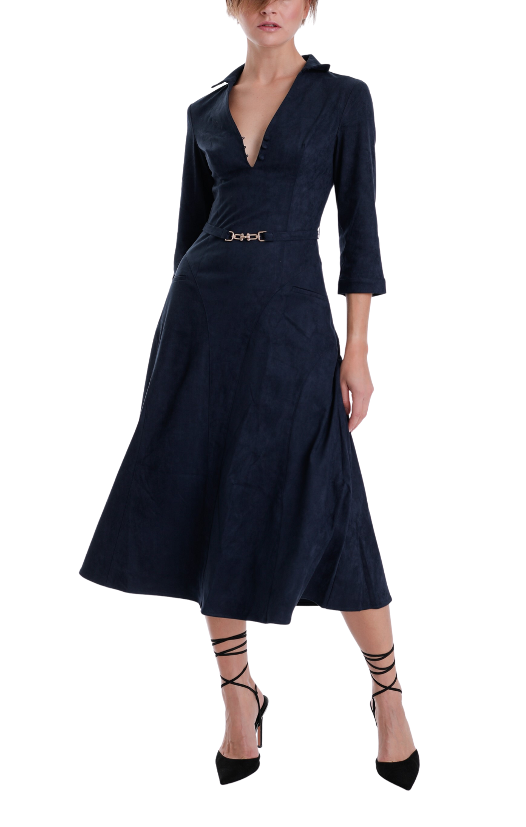 Victoria Suede Maxi Dress