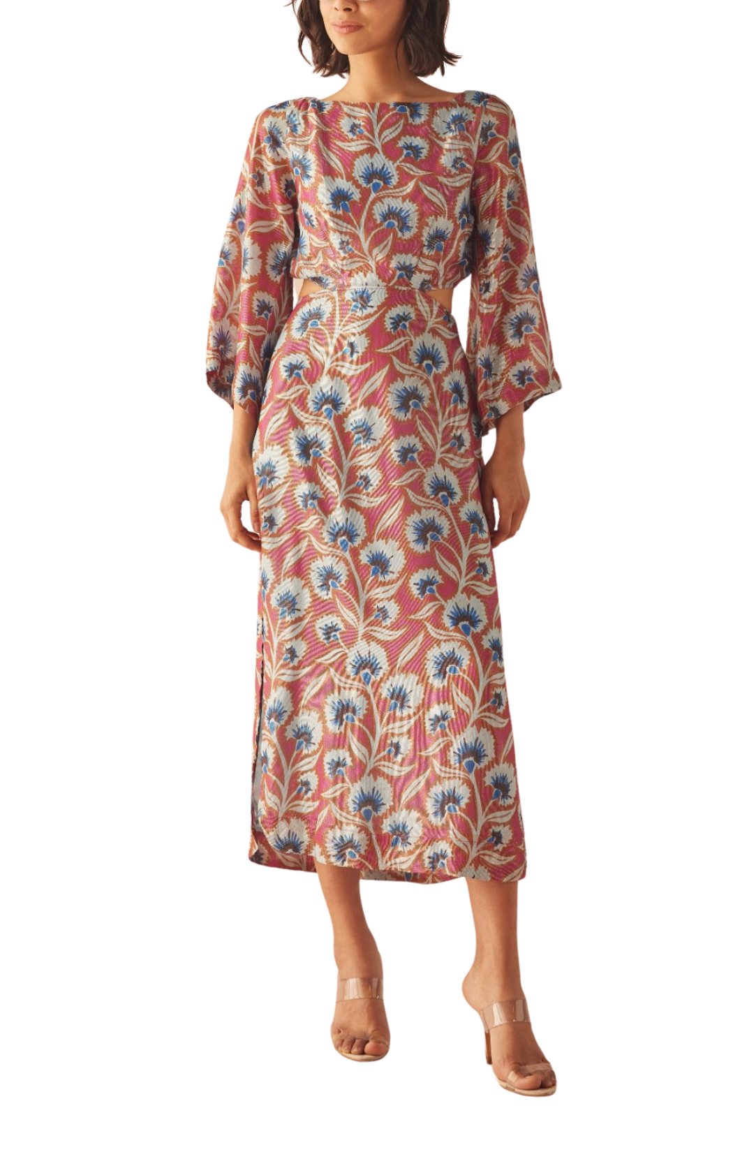 peyton midi dress Peyton Ruffle Sleeve Midi Dress Something By Sonjia