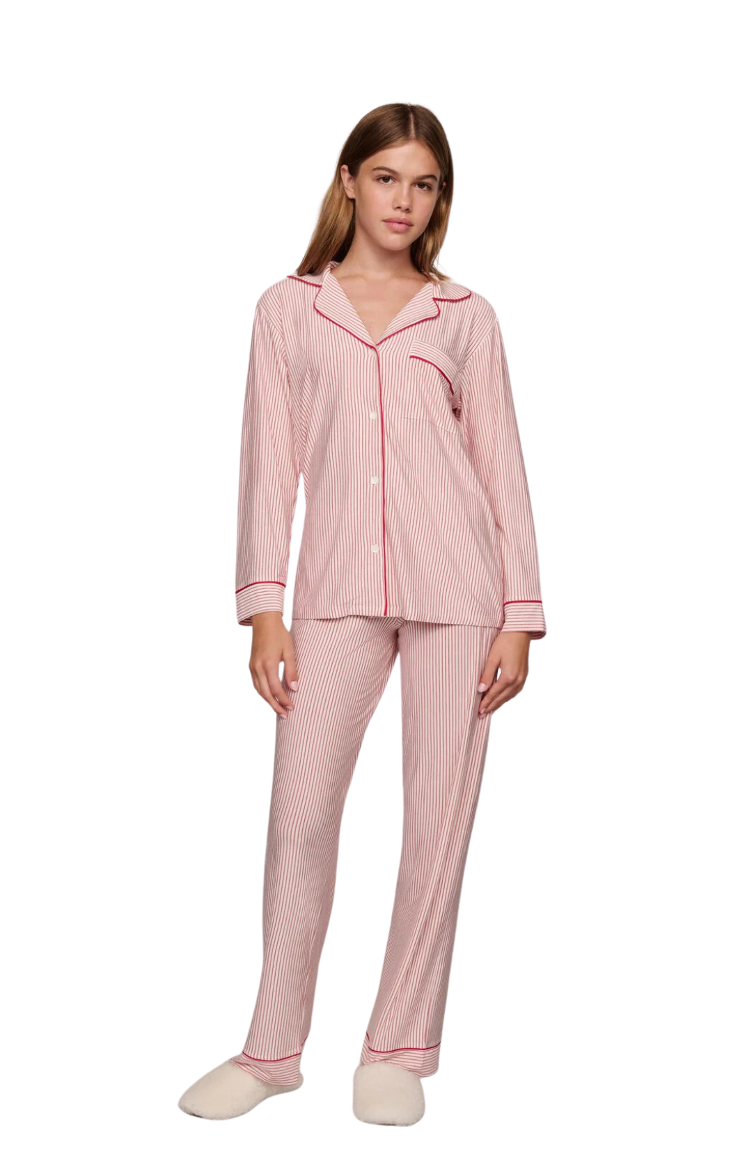 Gisele Printed Long PJ Set Ribbon