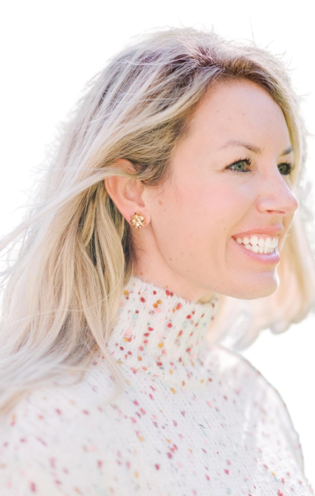 Gold Christmas Present Bow Holiday Earrings