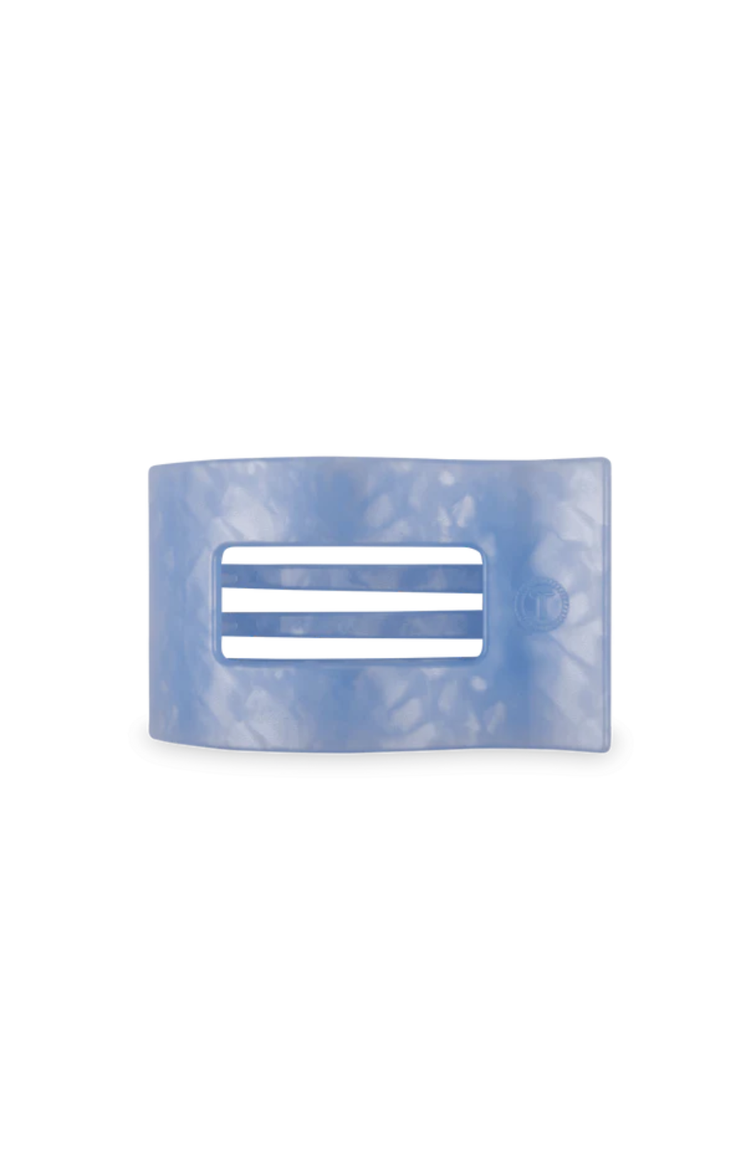 Blue Lagoon Medium Flat Rectangle Hair Clip