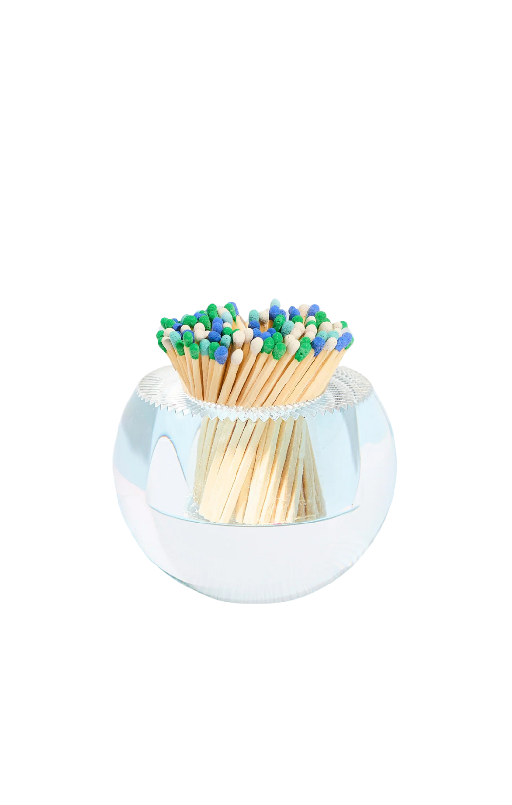 Matchstick holder with matches on a white background