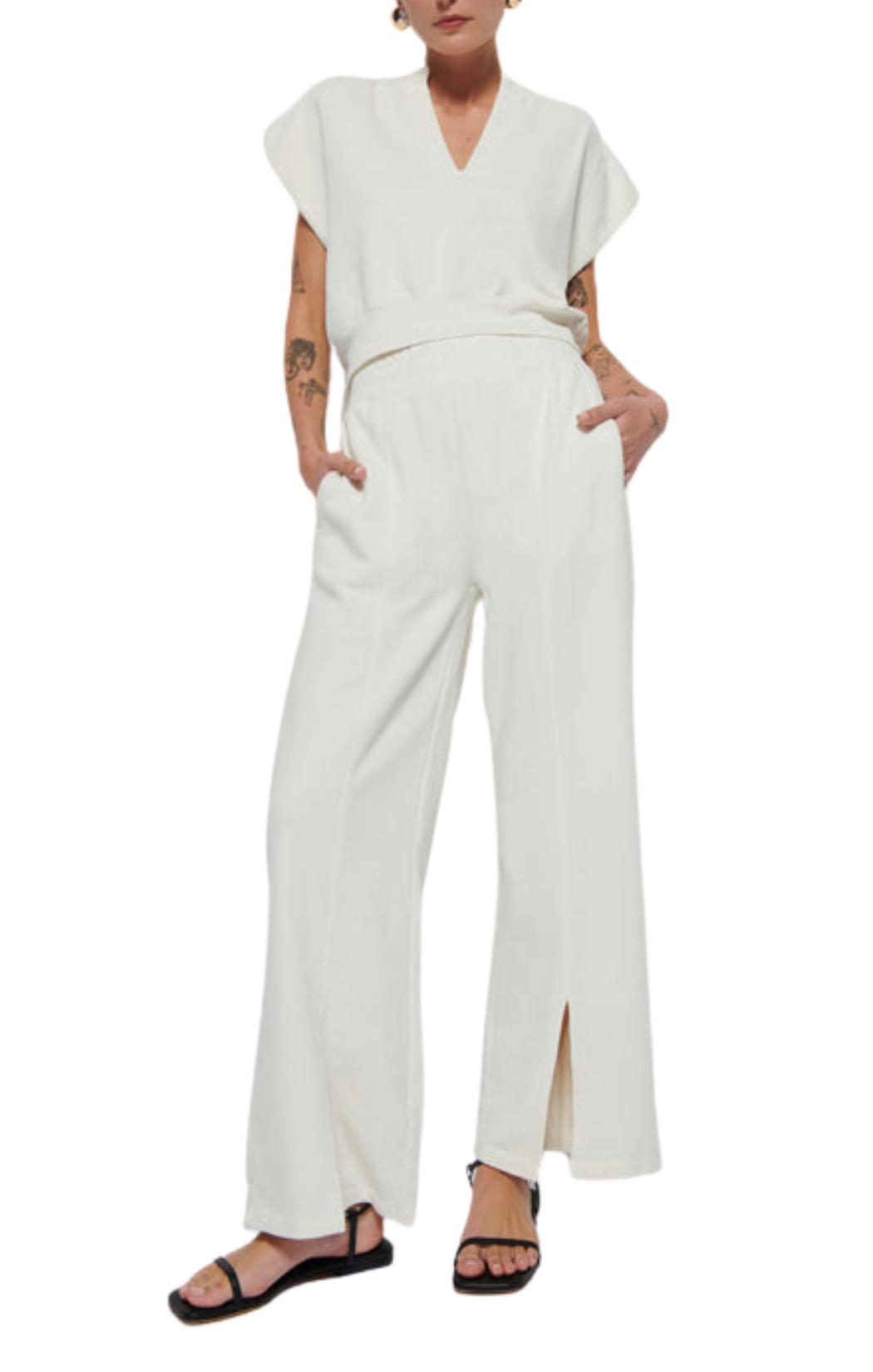 Lincoln Front Slit Knit Pant