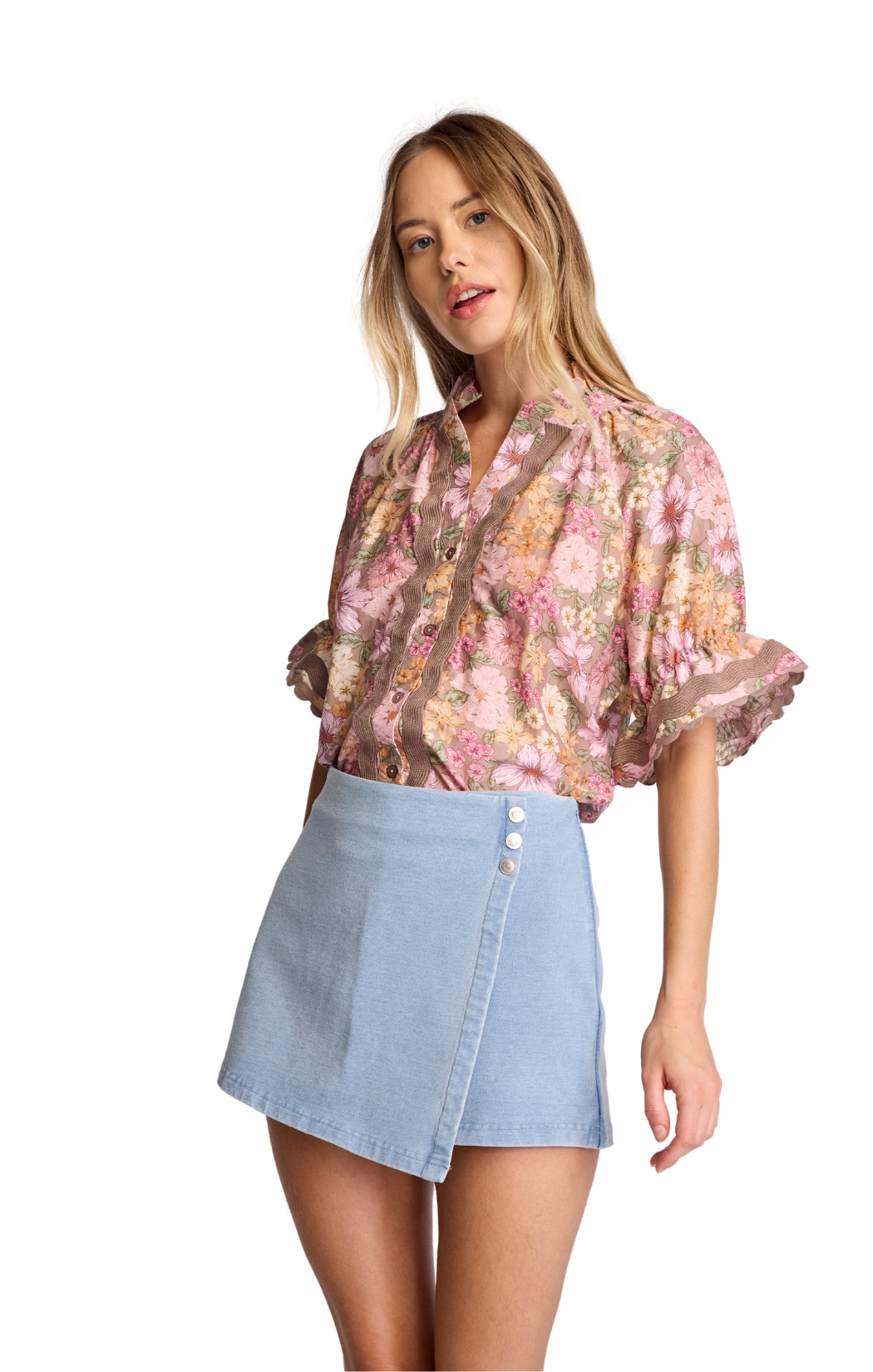 sundays sorrel sorel skort skirt denim fabric blue wrap mini