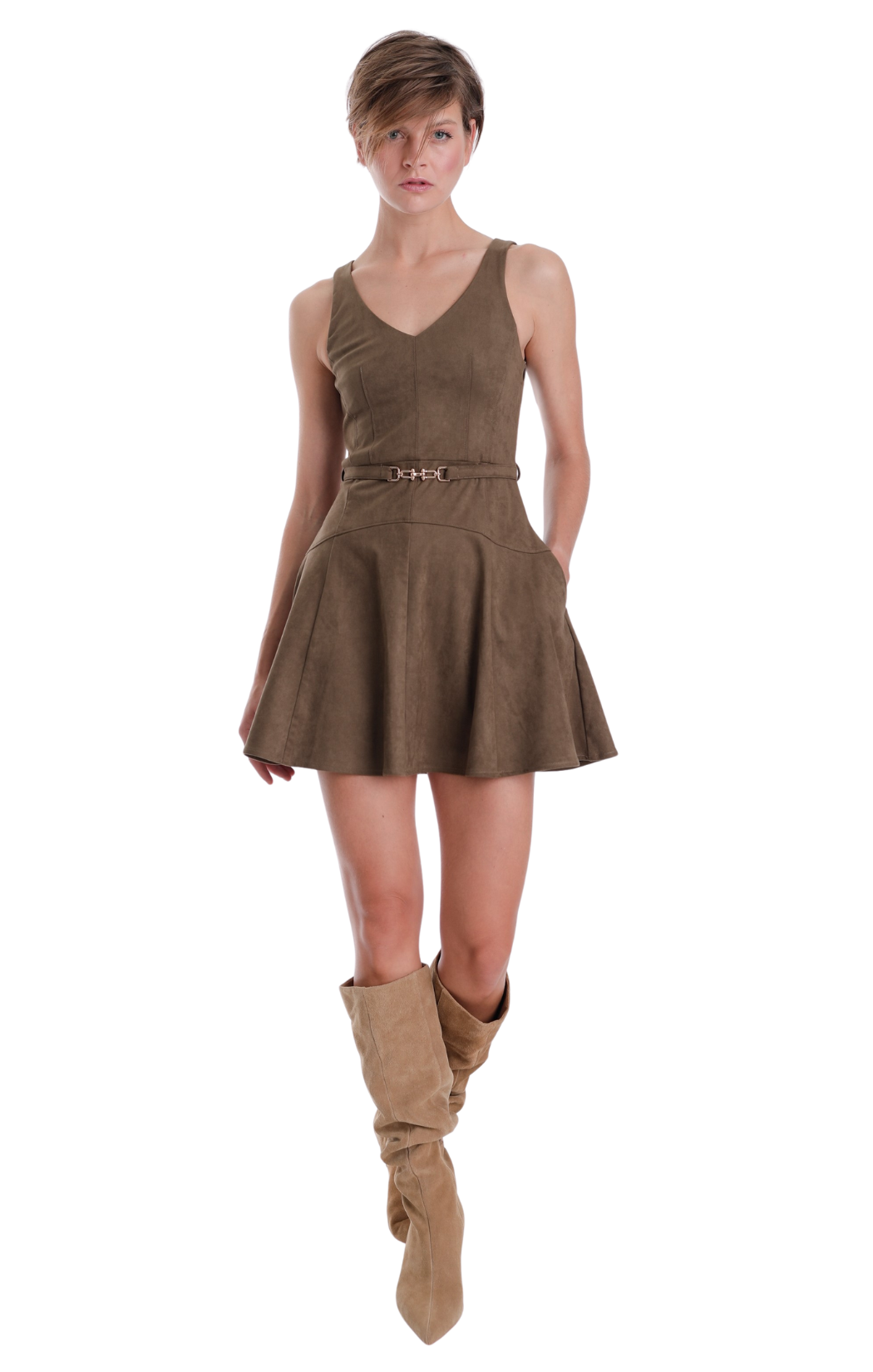 Hanna Suede Mini Dress