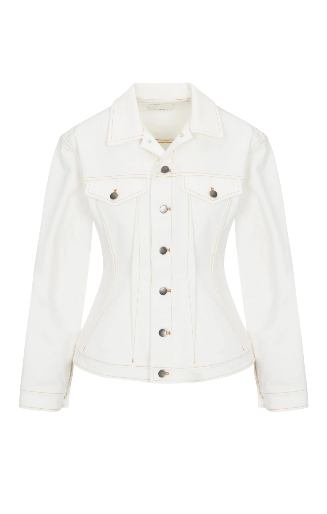 off white egg shell rebecca taylor cora jacket cotton long sleeve
