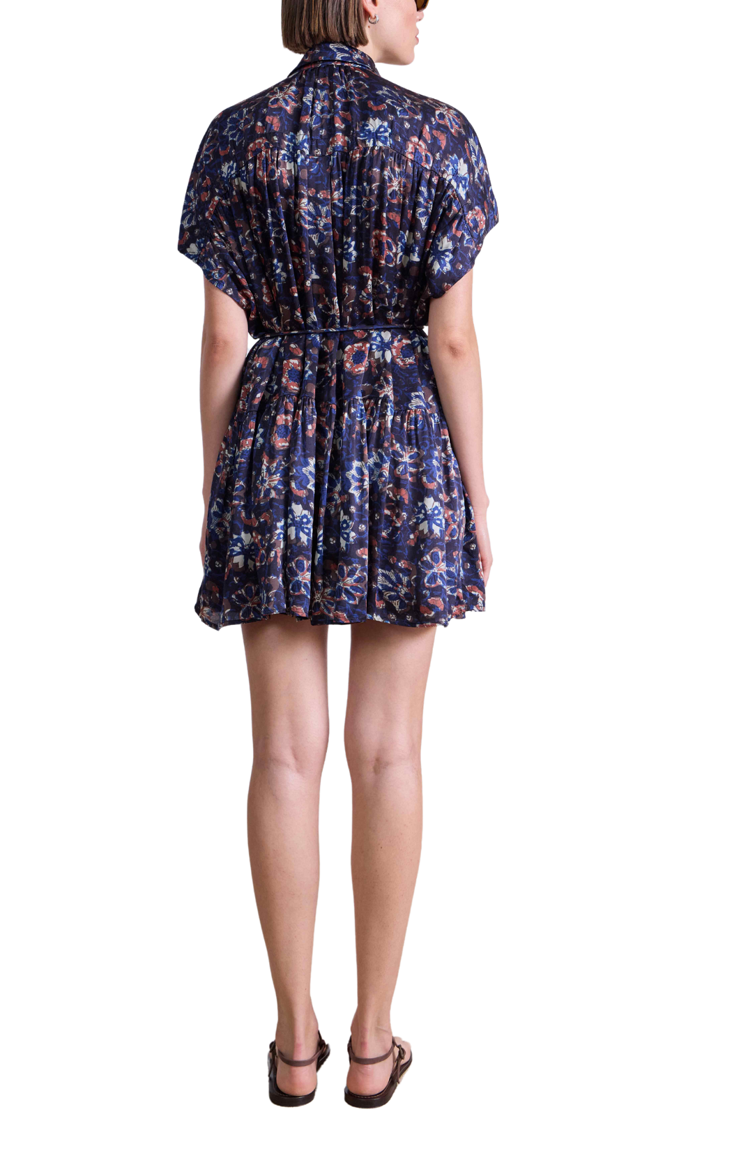 apiece apart agnezca mini dress printed short sleeve 