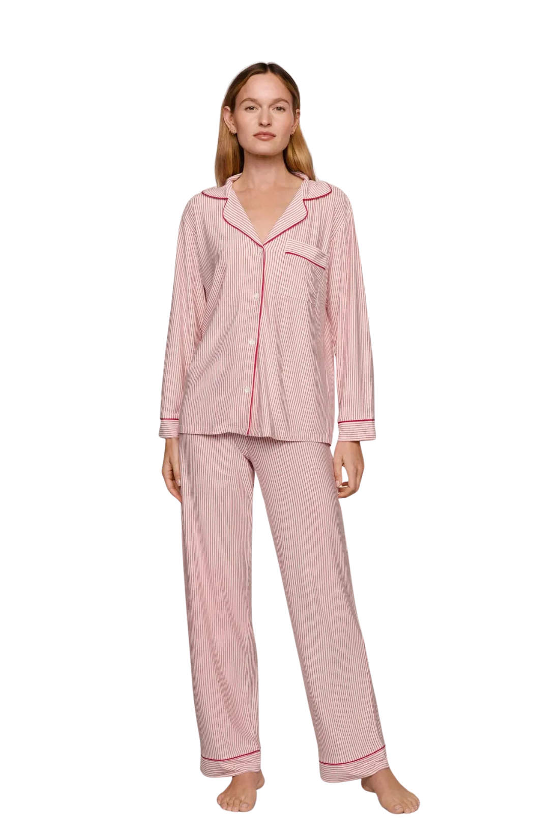 Gisele Printed Long PJ Set Ribbon