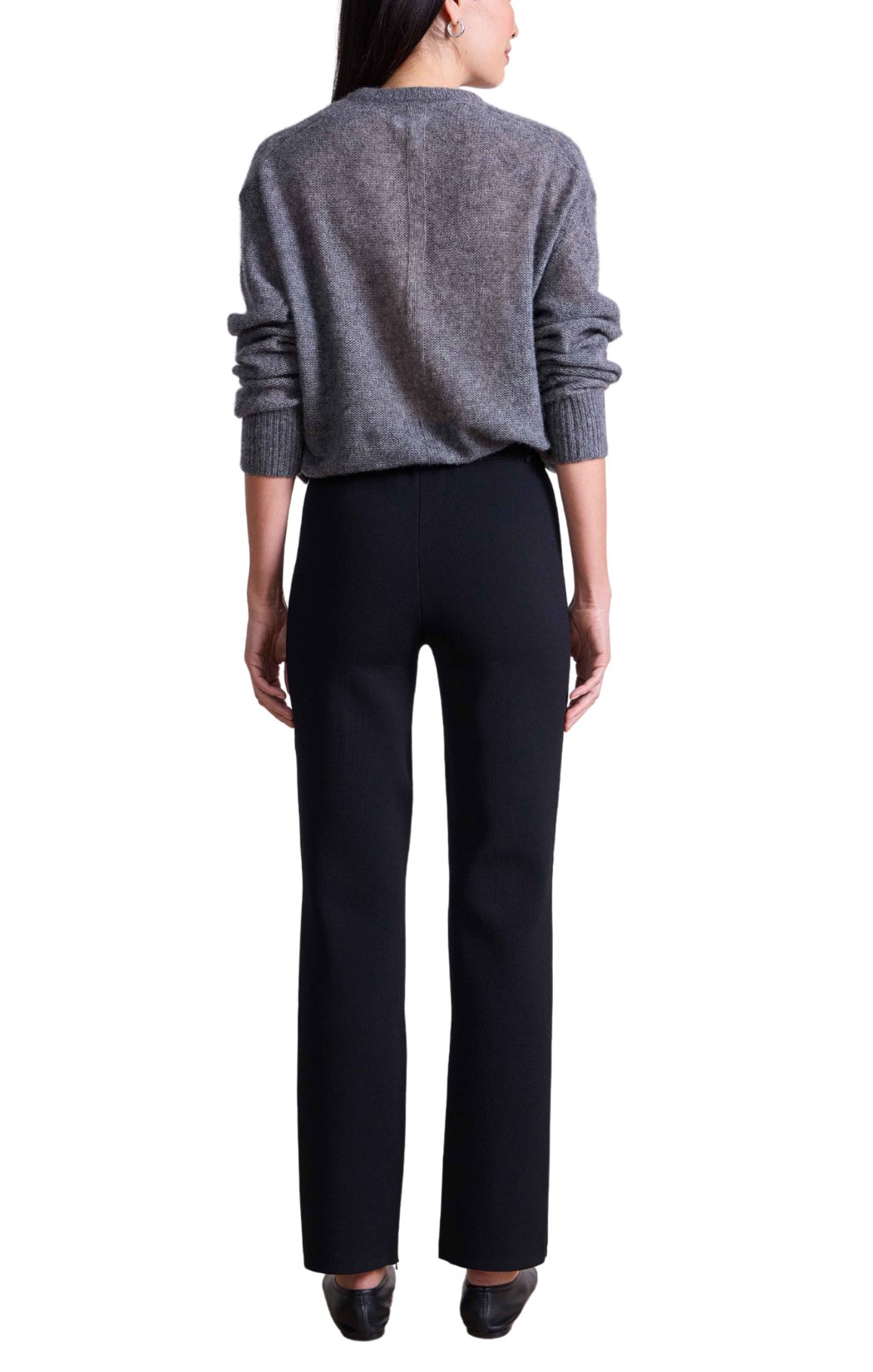 Straight Pull On Zipper Pants