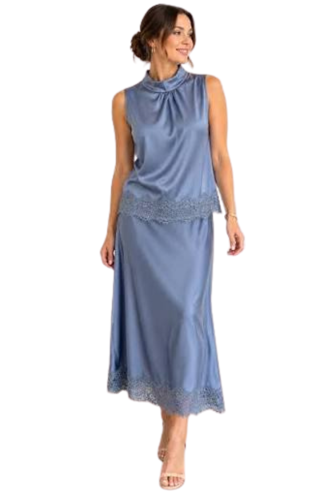 Satin Lace Skirt