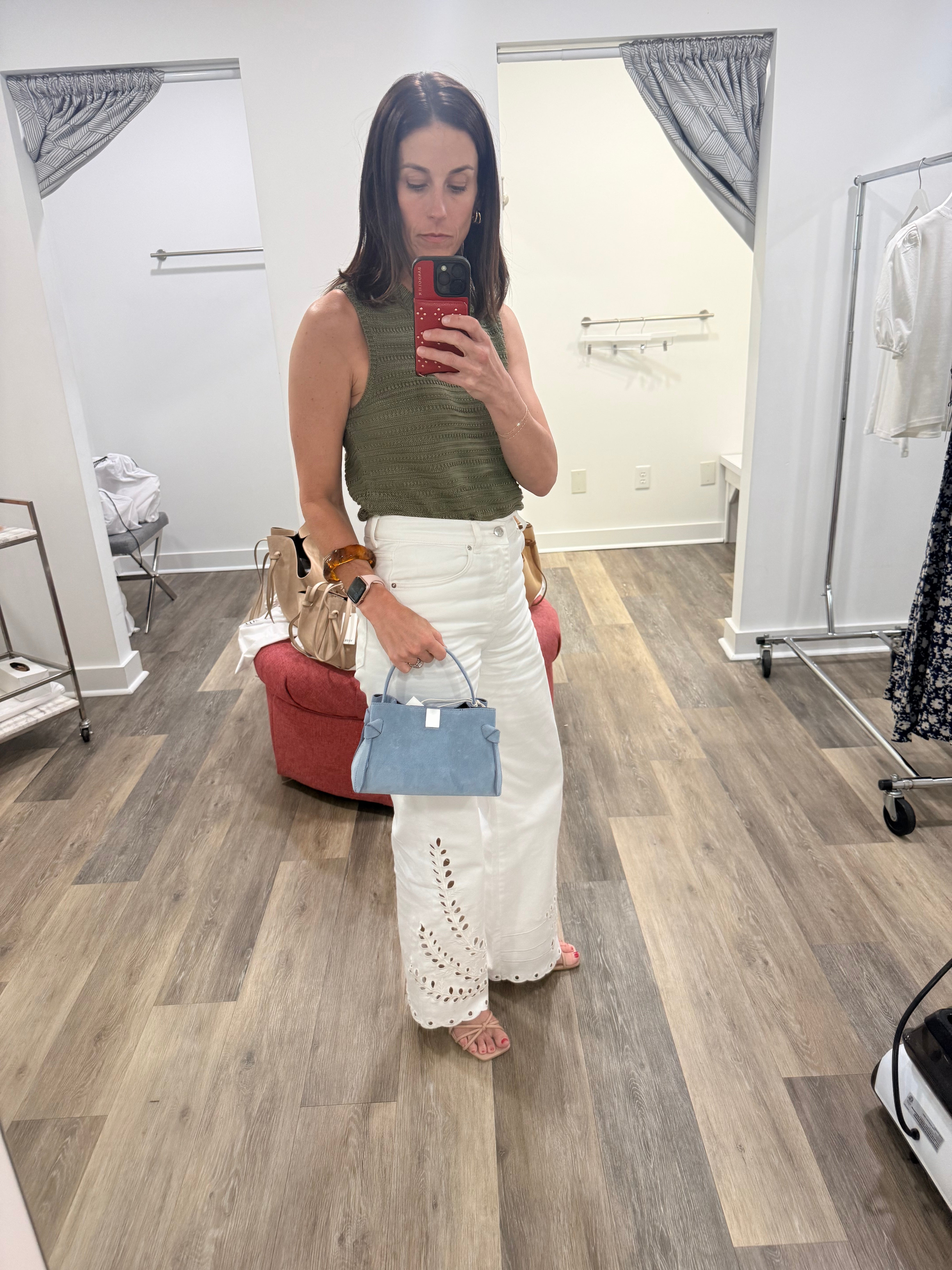 Mini Structured Handbag in Ocean | Gyoza Mini Top-Handle Bag | Yuzefi