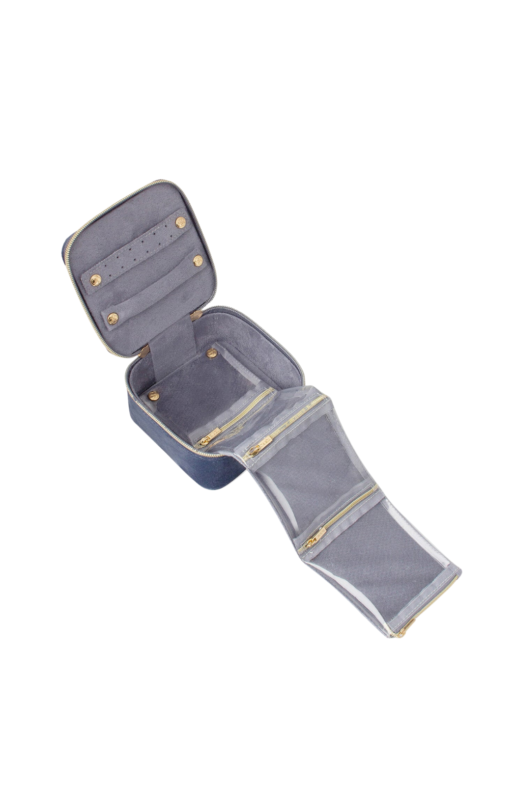 luxe velvet jewelry cube jewellery carrier case travel 