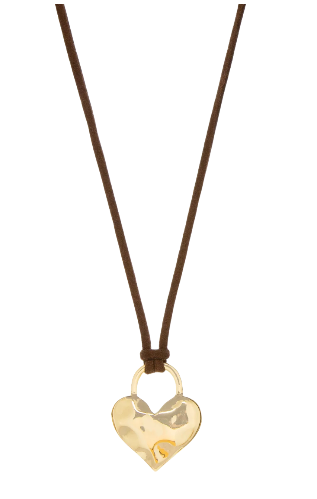 Textured Puffy Heart Necklace