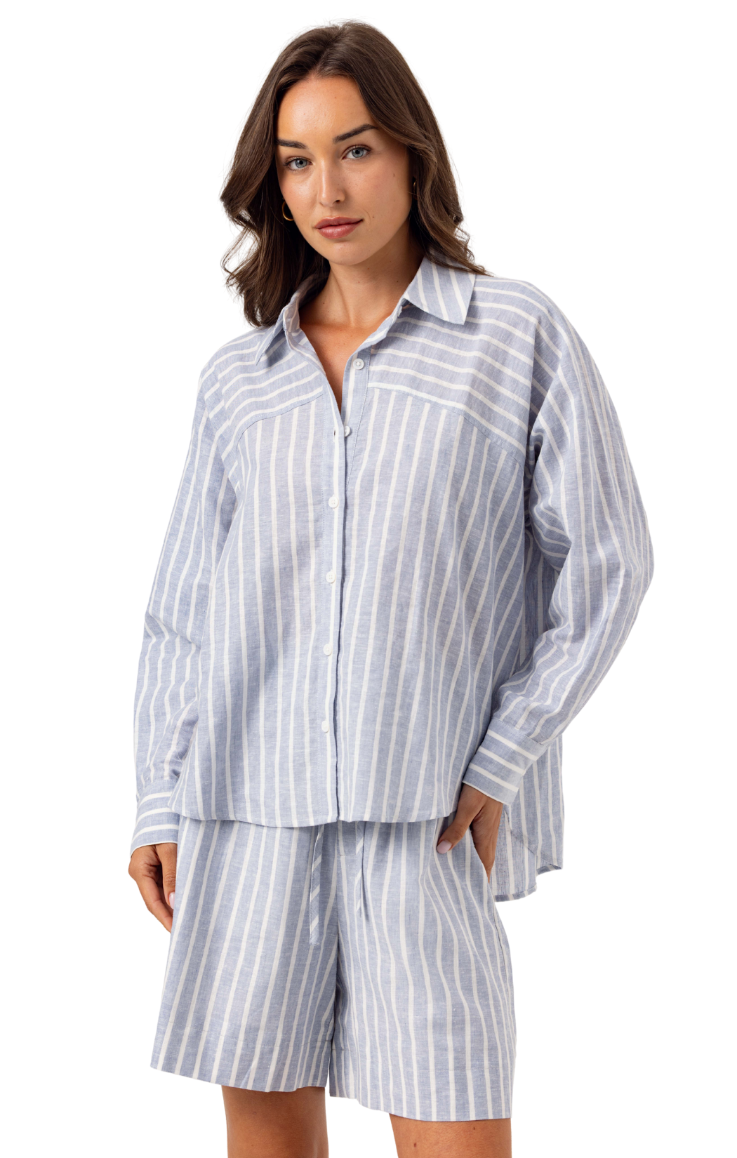 Slate Stripe Adora Shirt