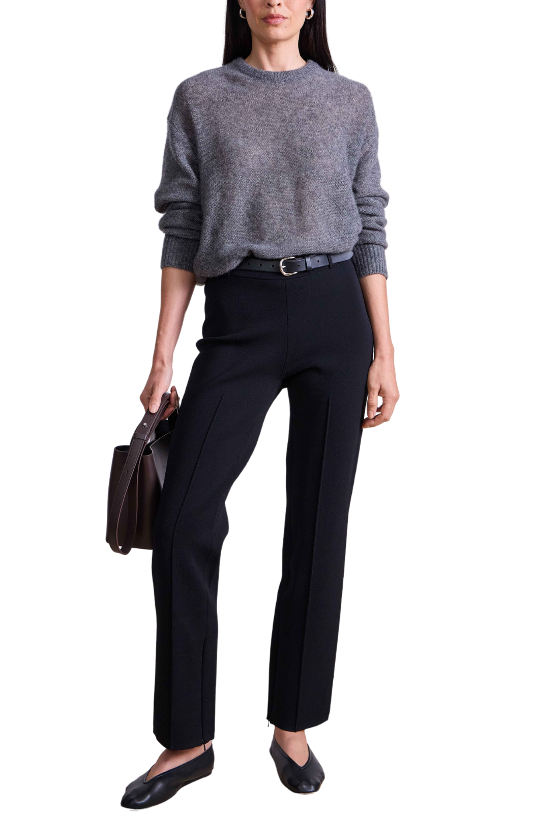 Straight Pull On Zipper Pants