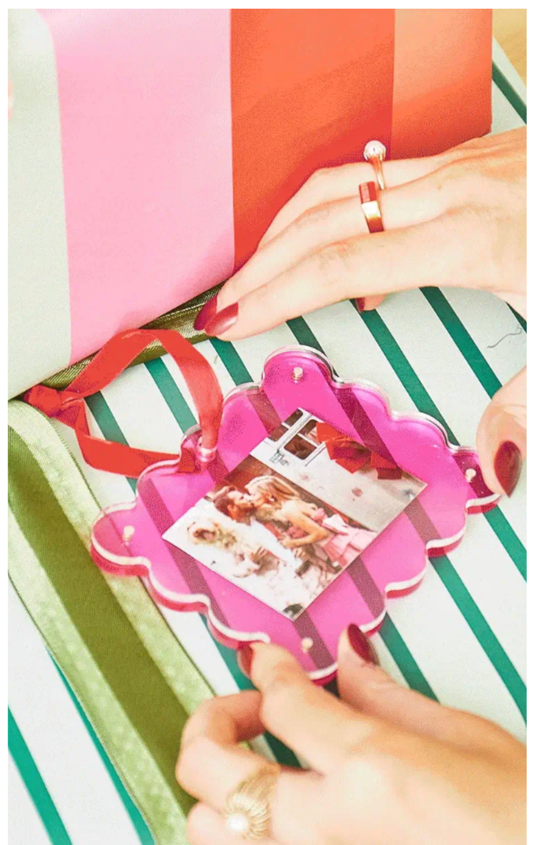 Hot Pink Frame Ornament