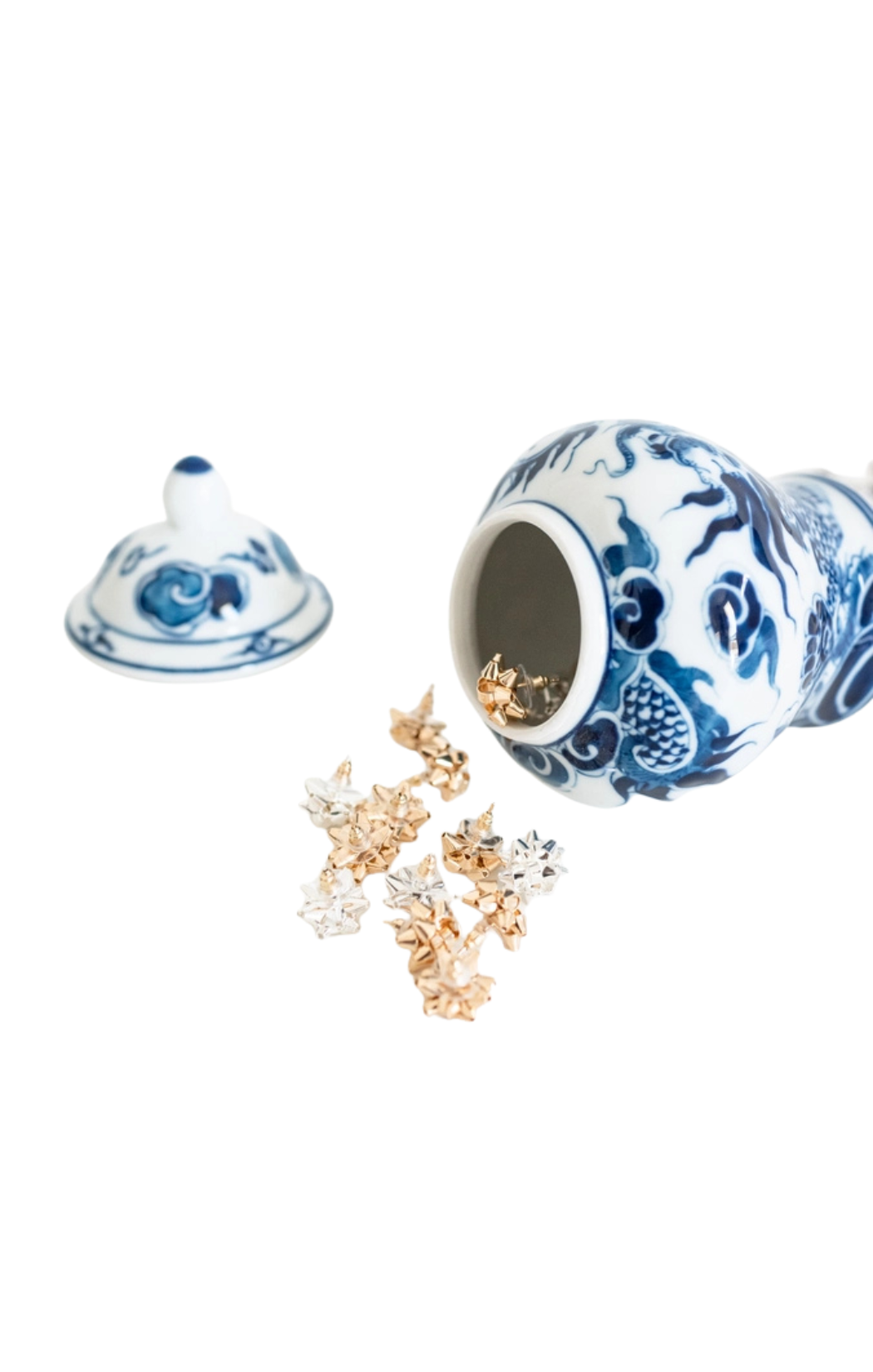 Gold Christmas Present Bow Holiday Earrings