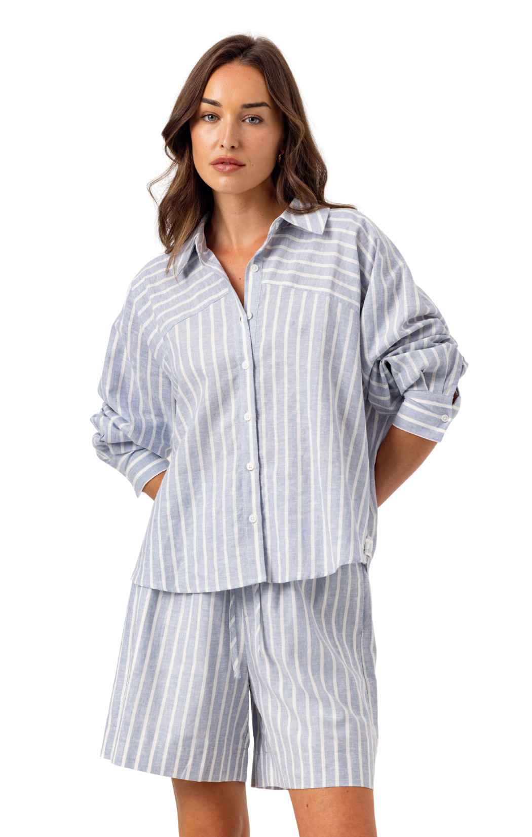 Slate Stripe Adora Shirt