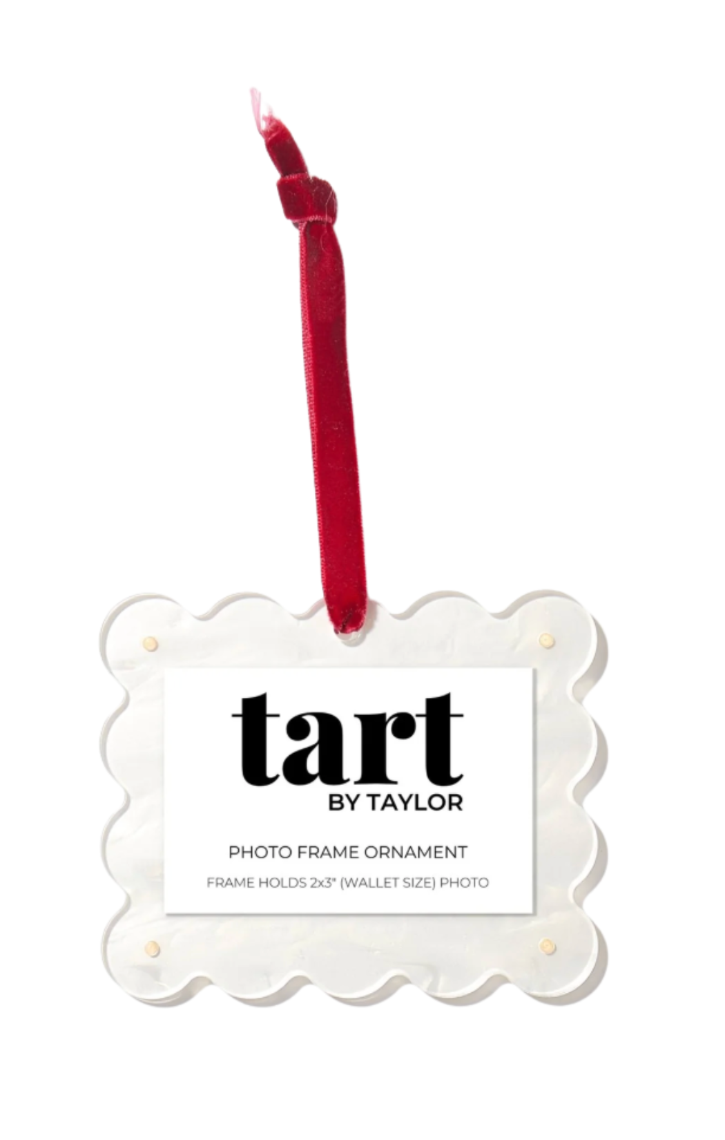 Pearl White Frame Ornament