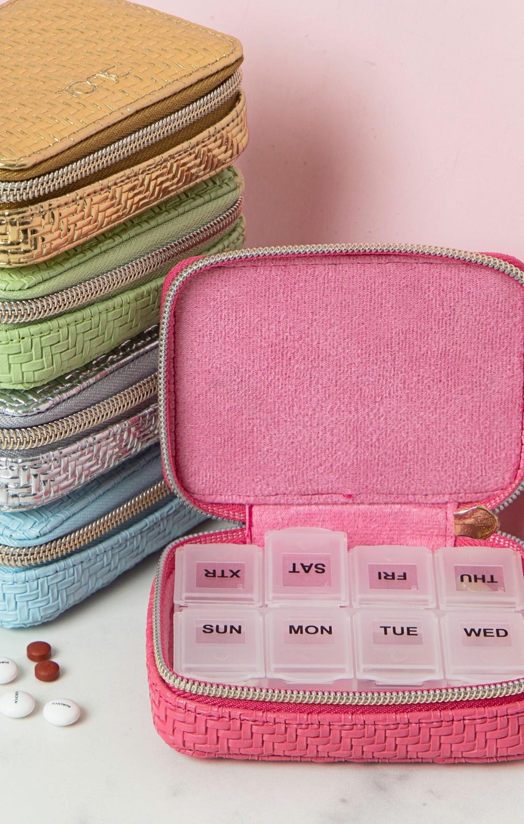 Herringbone Pill Box