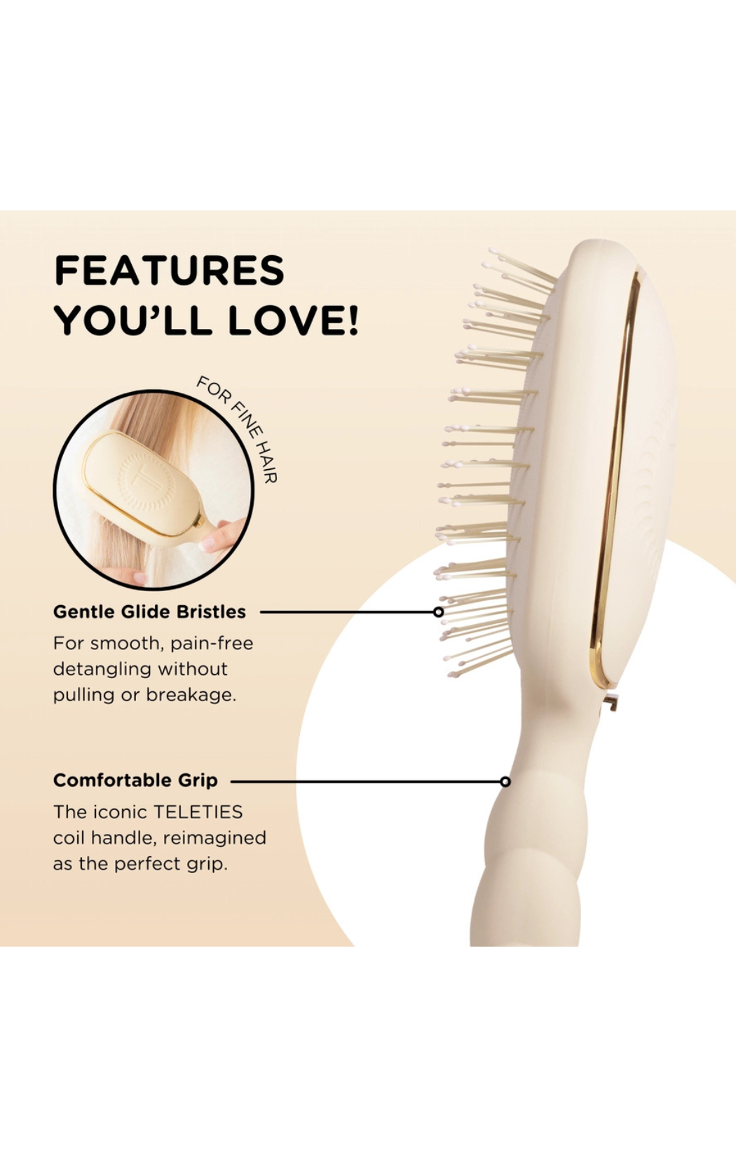 Detangler Hair Brush for Fine Hair
