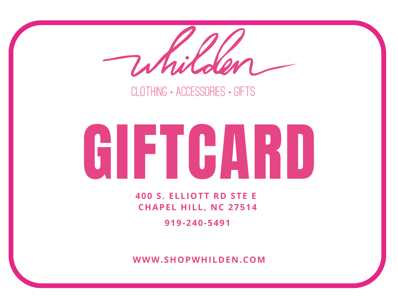 Whilden E-Gift Card