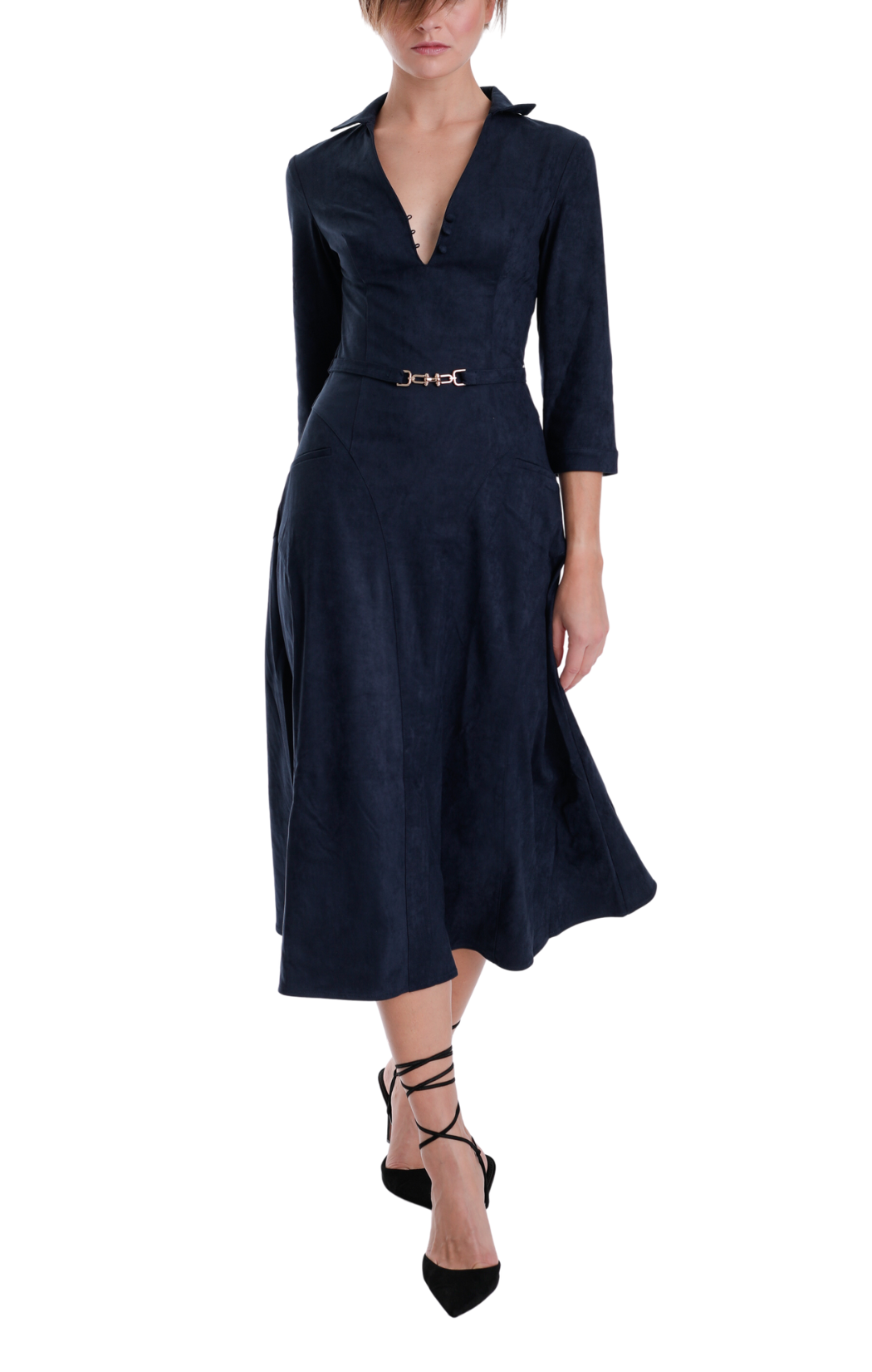 Victoria Suede Maxi Dress