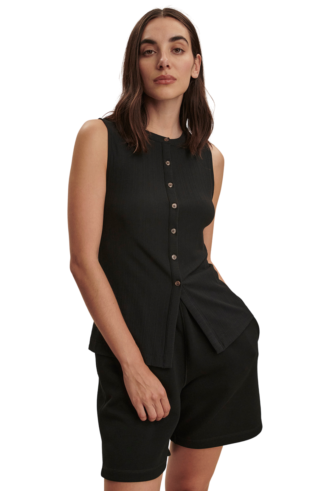 Latia Button Through Tank