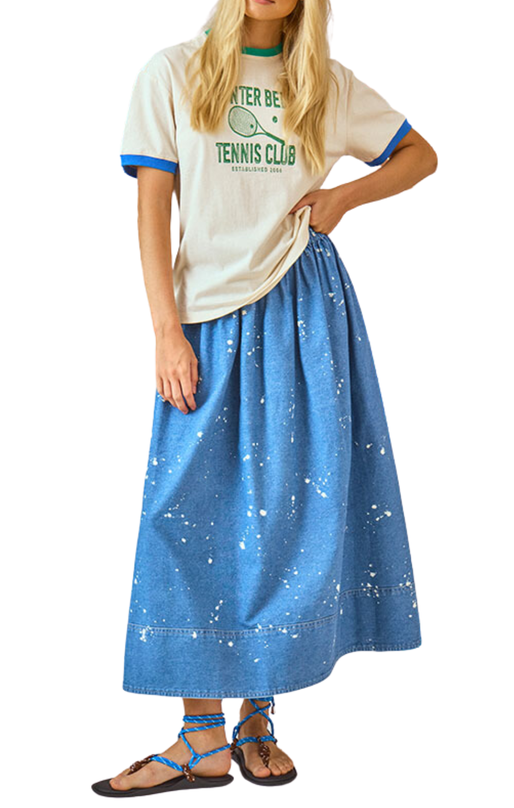 hunter bell tennis club tee tennis racket t-shirt short sleeve  ringer tee