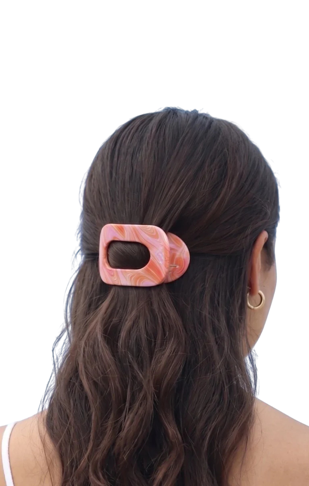 Just Keep Swimming Small Flat Round Hair Clip