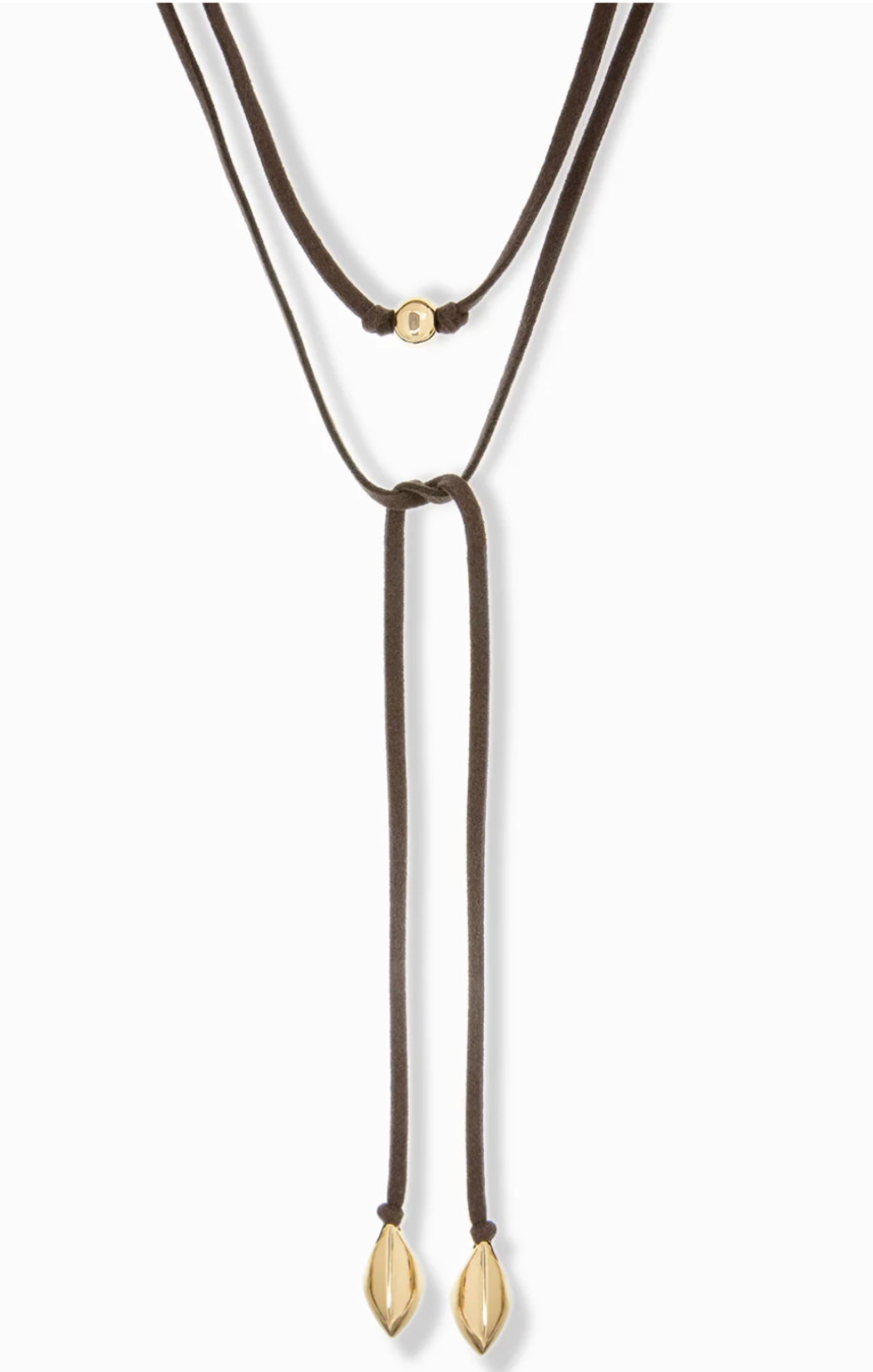 Suede Cord Charm Necklace