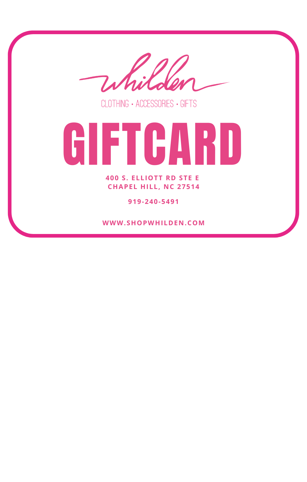 Whilden E-Gift Card