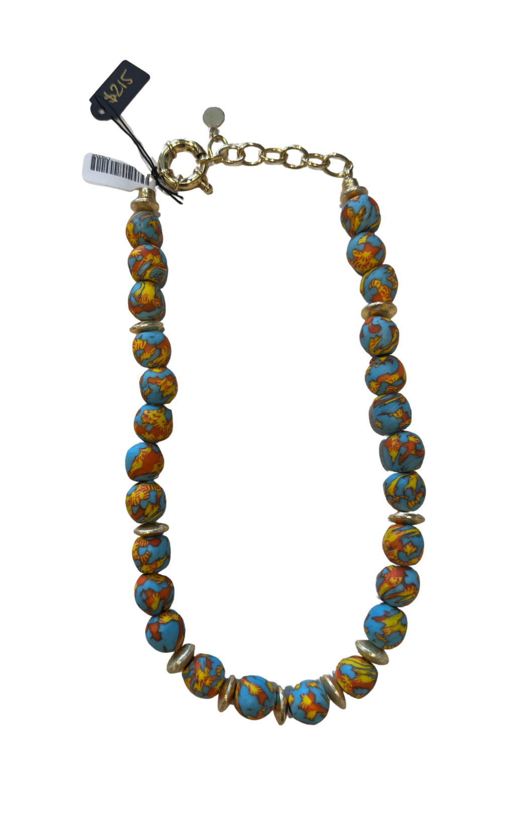 African Recycled Glass Bead Necklace