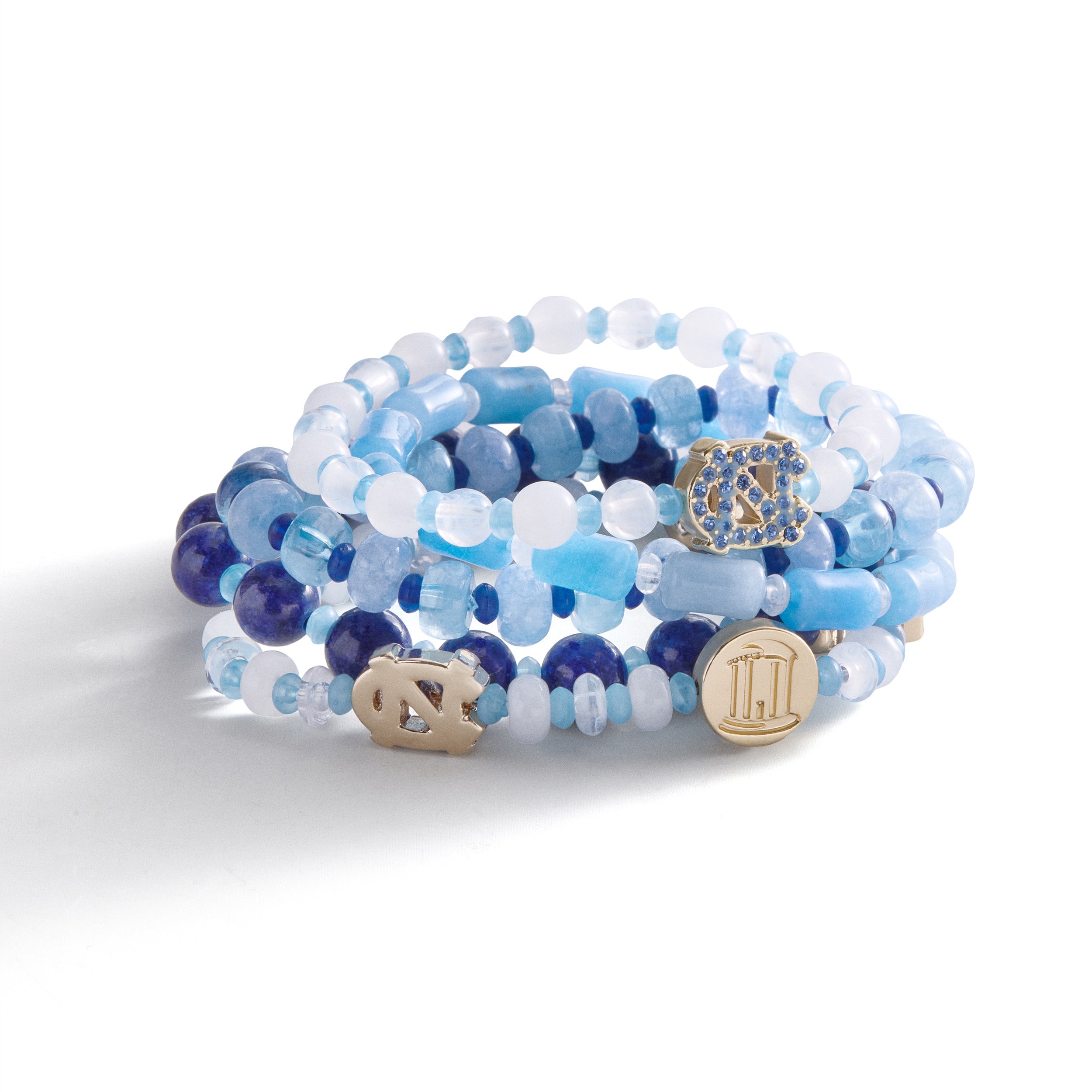 UNC Beaded Stretch Bracelet