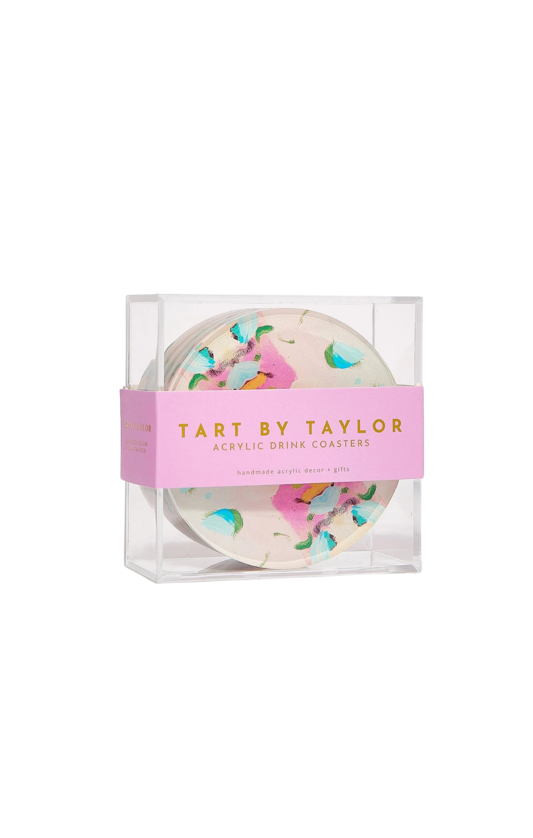 Monets Garden Pink Coaster - Boxed Set of Four