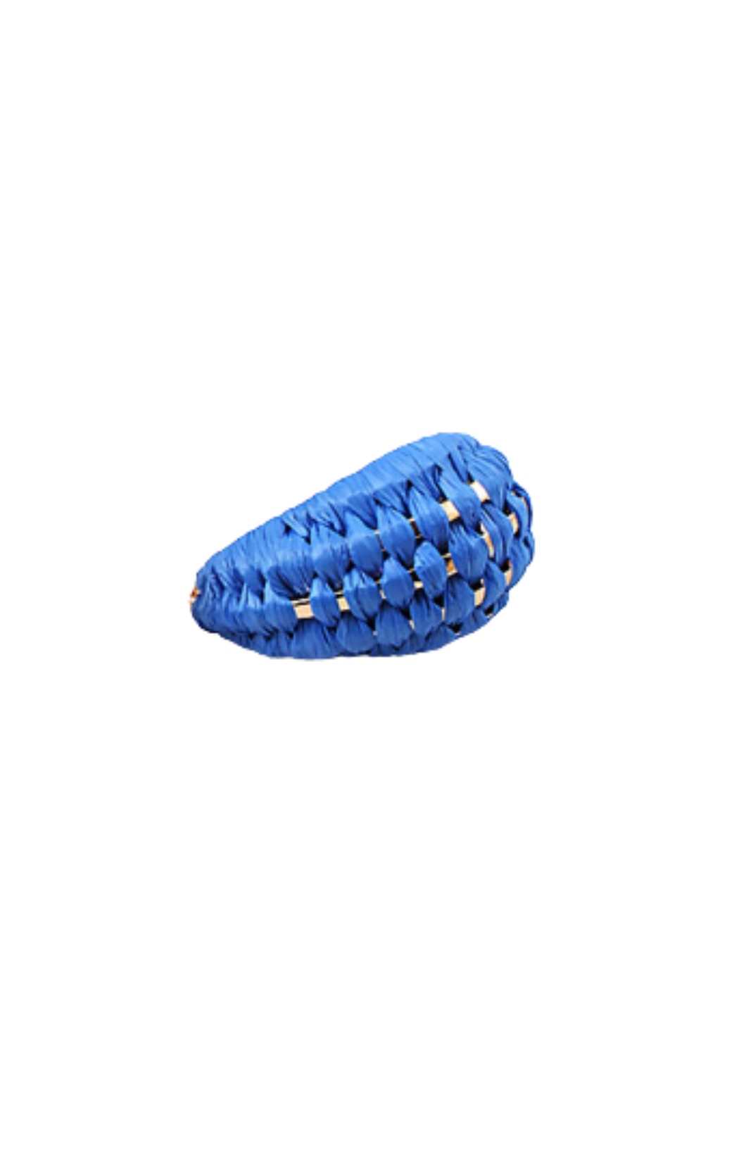 Basketweave Blue Earring