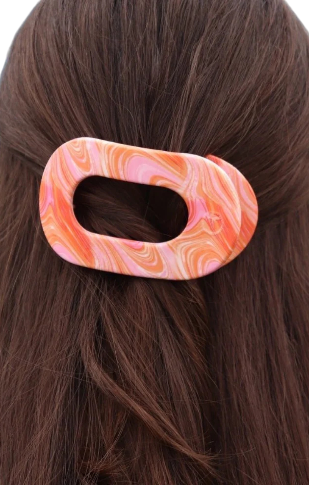 Flat Round Just Keep Swimming Medium Hair Clip