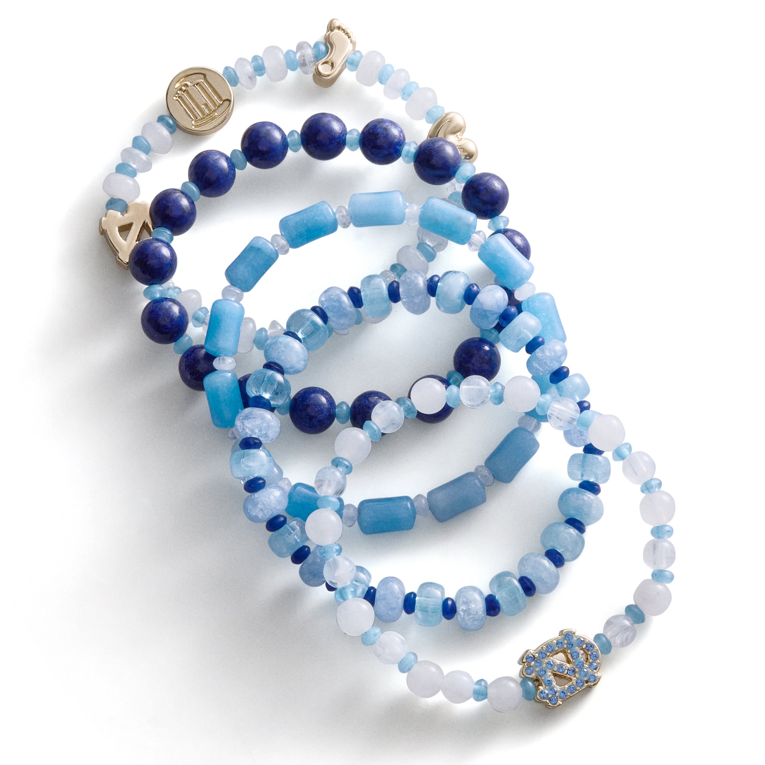 UNC Beaded Stretch Bracelet
